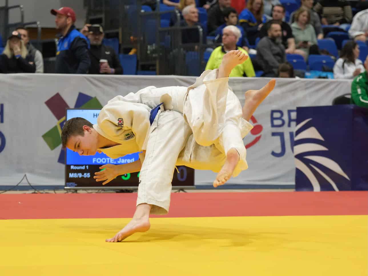 Judo throw from last year's edition of the British Schools Championships